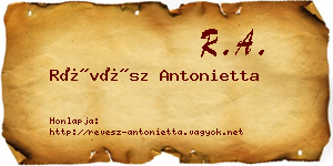 Révész Antonietta névjegykártya